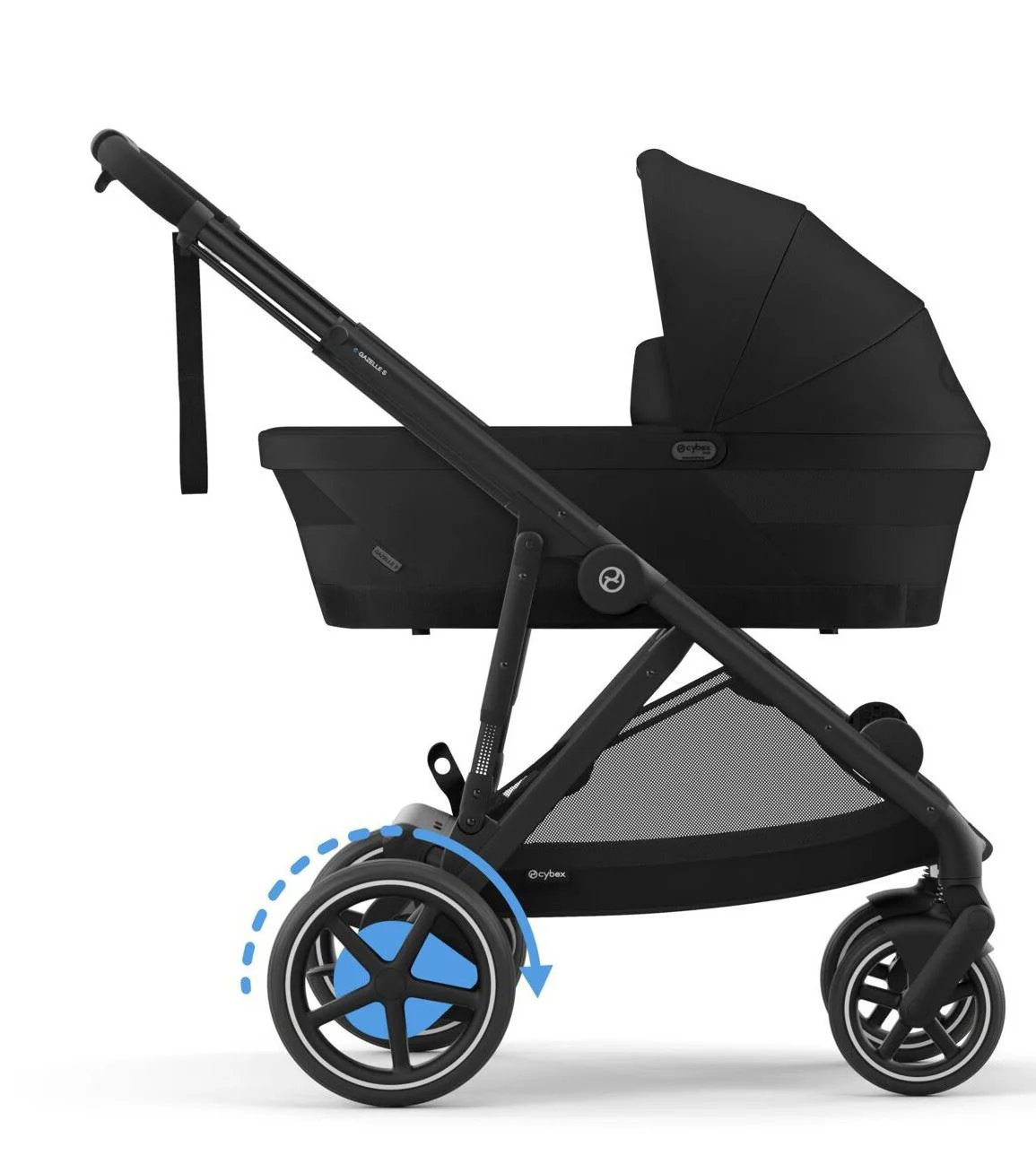 Двойная коляска Cybex e-Gazelle S BLK BP Moon Black foto