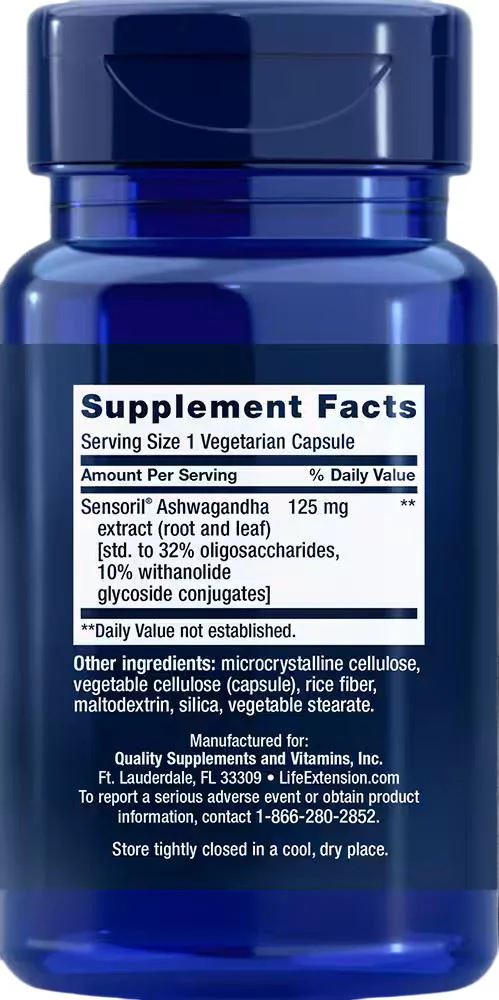 Supliment alimentar Life Extension Ashwagandha, 60 veg. capsule foto