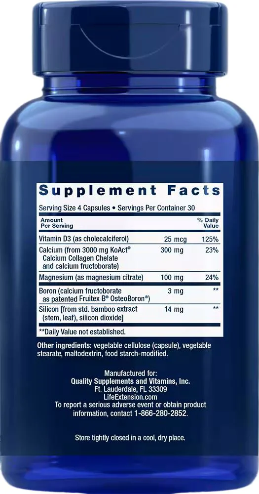 Supliment alimentar Life Extension Bone Strenght Collagen Formula, 120 capsule foto