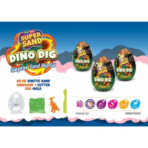 Кинетический набор в яйце Play Toys «Динозавры» foto