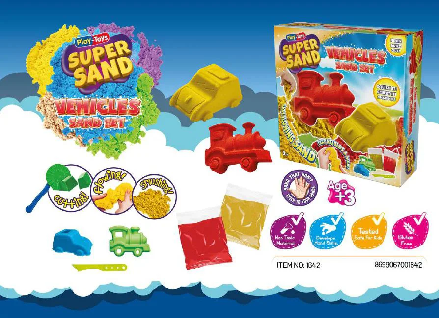 Кинетический песок Play Toys «Песочные транспортные средства» foto