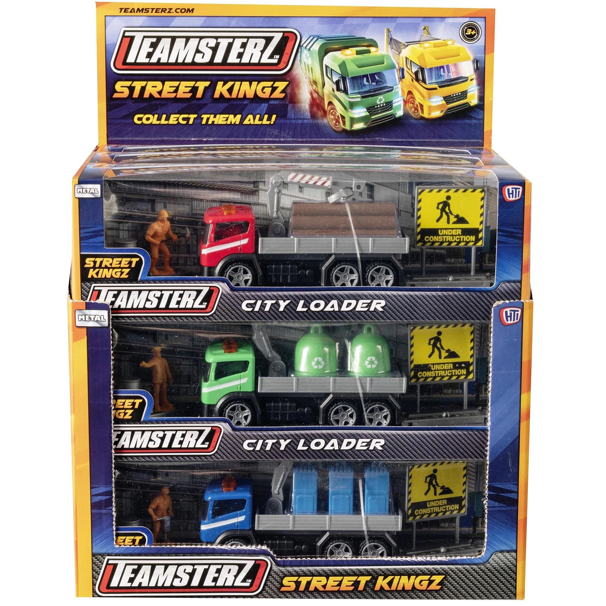 Camion  HTI Teamsterz City Loader cu remorca si brat telescopic pentru incarcare, in as. foto