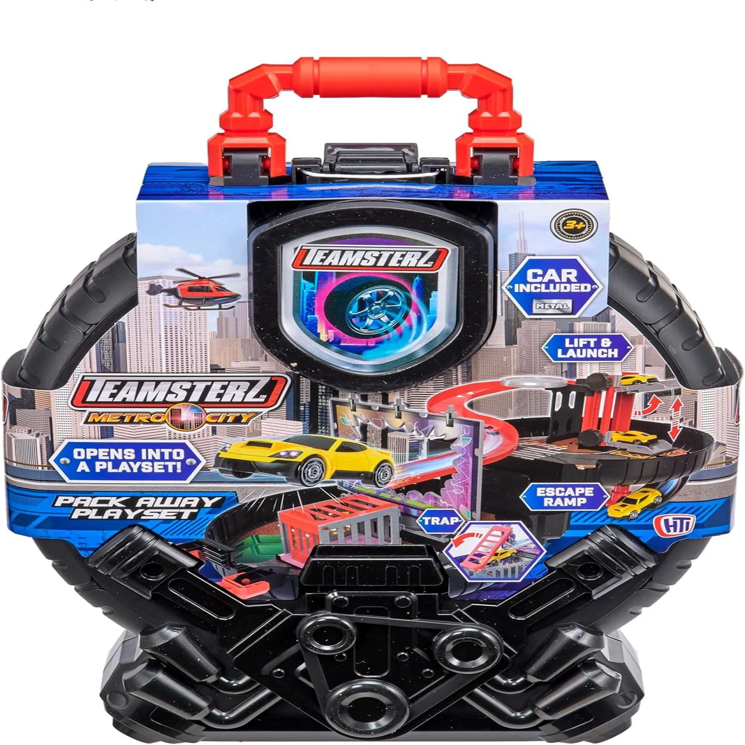Set de joaca HTI Teamsterz Packaway Wheel cu 1 masinuta foto