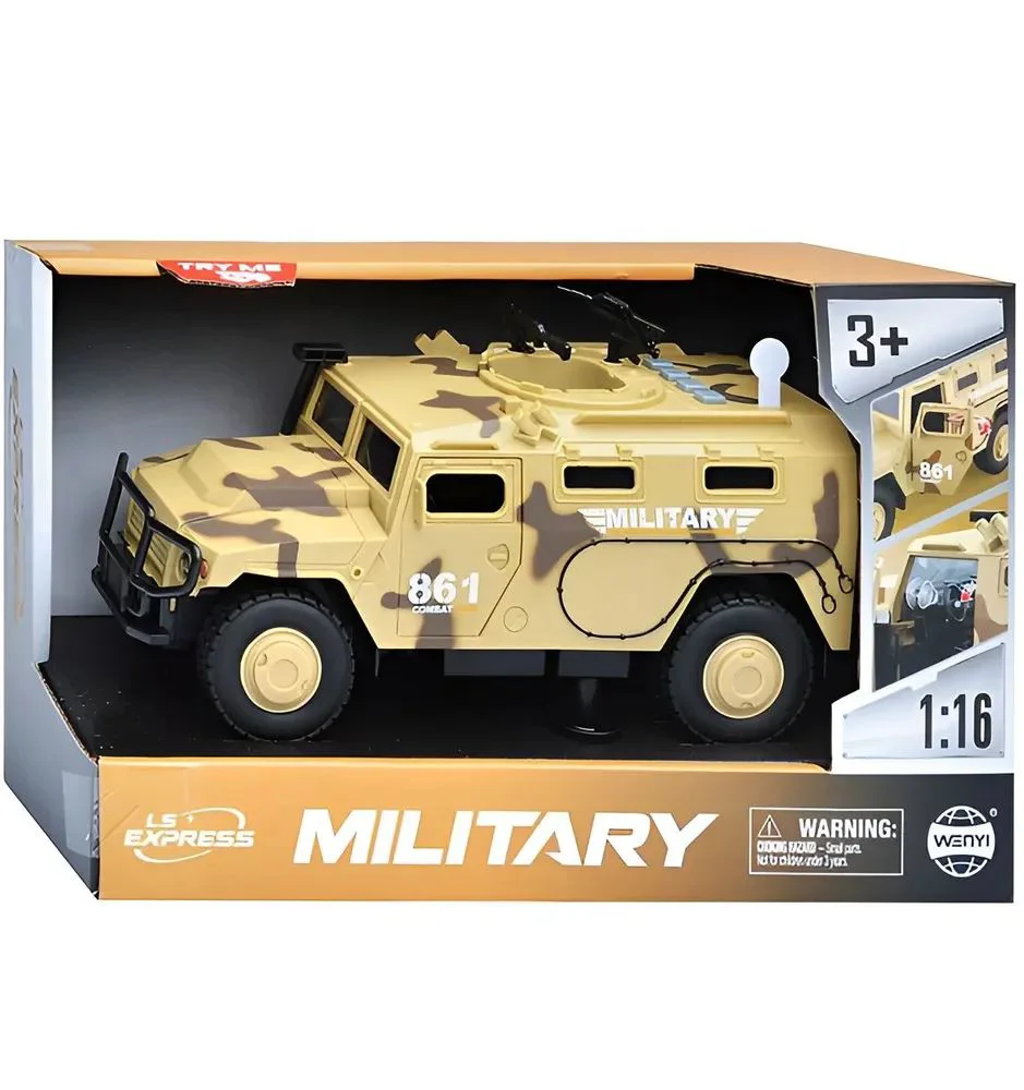 Vehicul blindat militar cu inertie Wenyi cu lumini, sunete si usi mobile, 1:16 foto