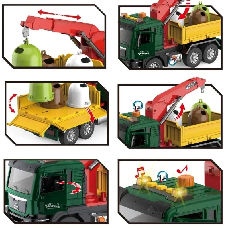 Camion utilitar cu inertie Wenyi cu lumini si sunete, 1:10 foto
