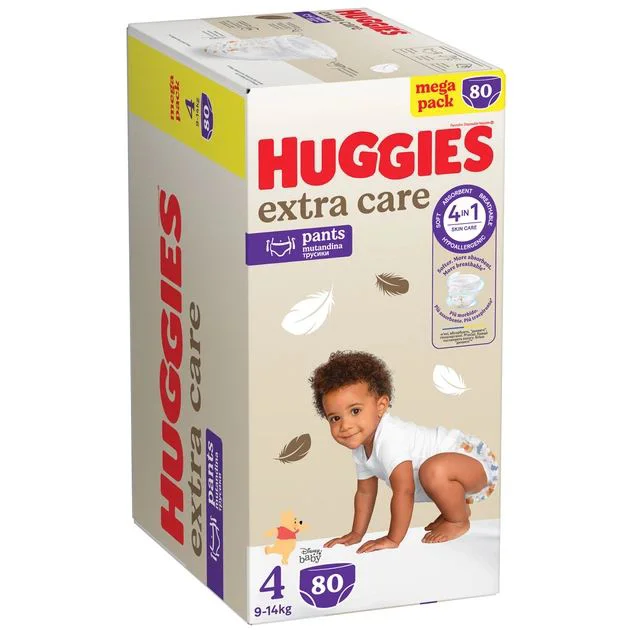 Chilotei Huggies Extra Care Box 4 (9-14 kg), 80 buc. foto