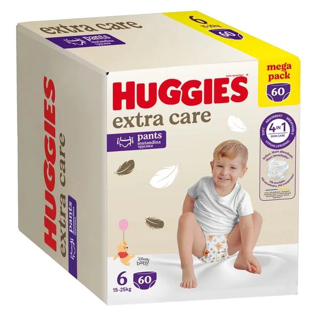 Трусики Huggies Extra Care Box 6 (15-25 кг), 60 шт. foto