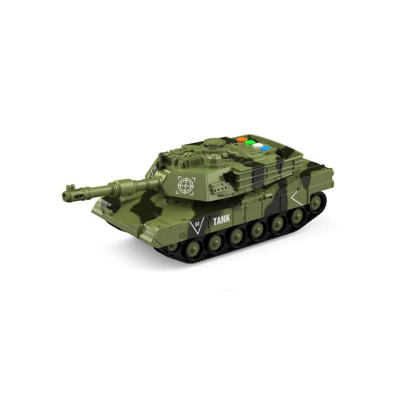 Tanc militar cu inertie Wenyi camuflaj verde cu lumina si sunet, 1:16 foto