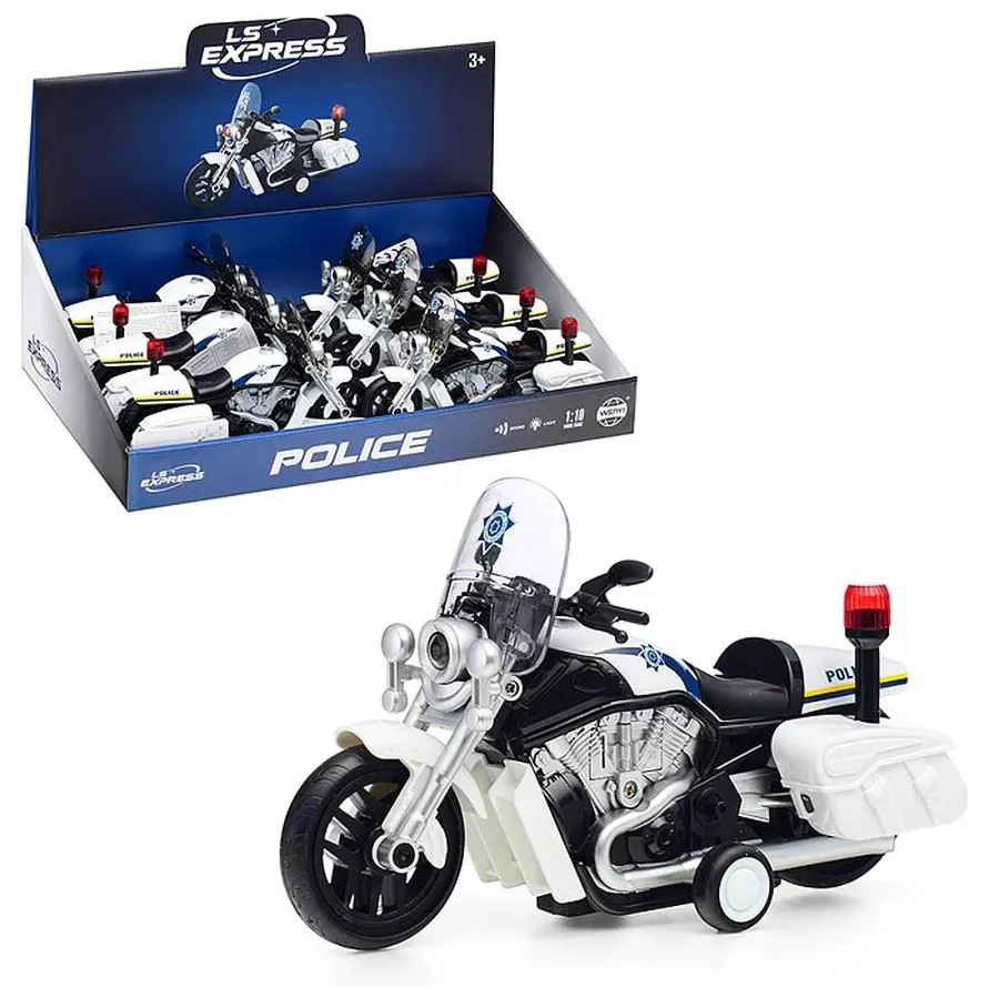 Motocicleta cu inertie Wenyi cu lumini si sunete, 1:10 foto