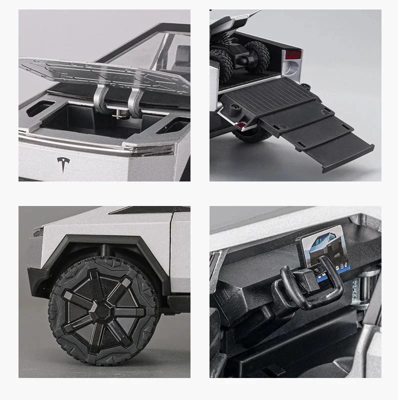 Инерционная машинка Wenyi Cybertruck со светом и звуком, масштаб 1:16 foto