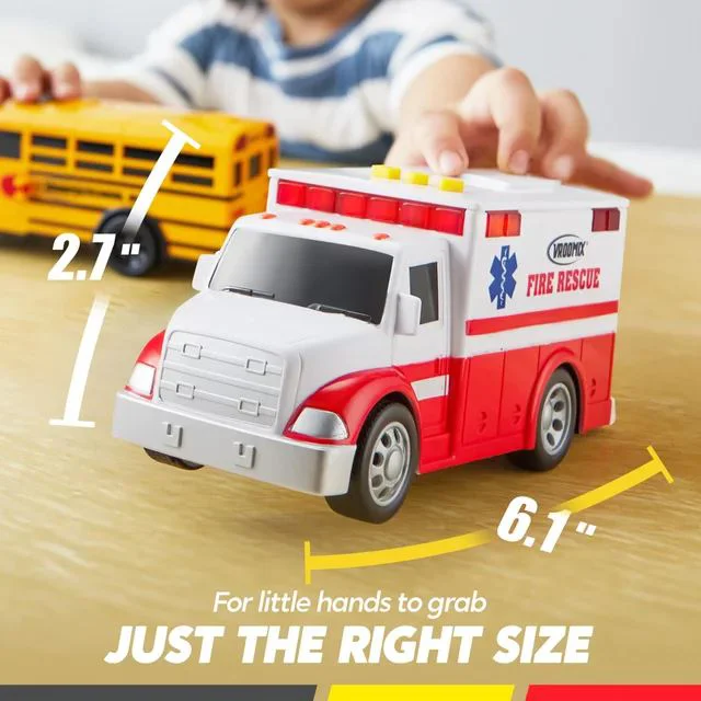 Masina cu frictiune Ambulanta Wenyi  cu lumini si sunete, 1:32 foto