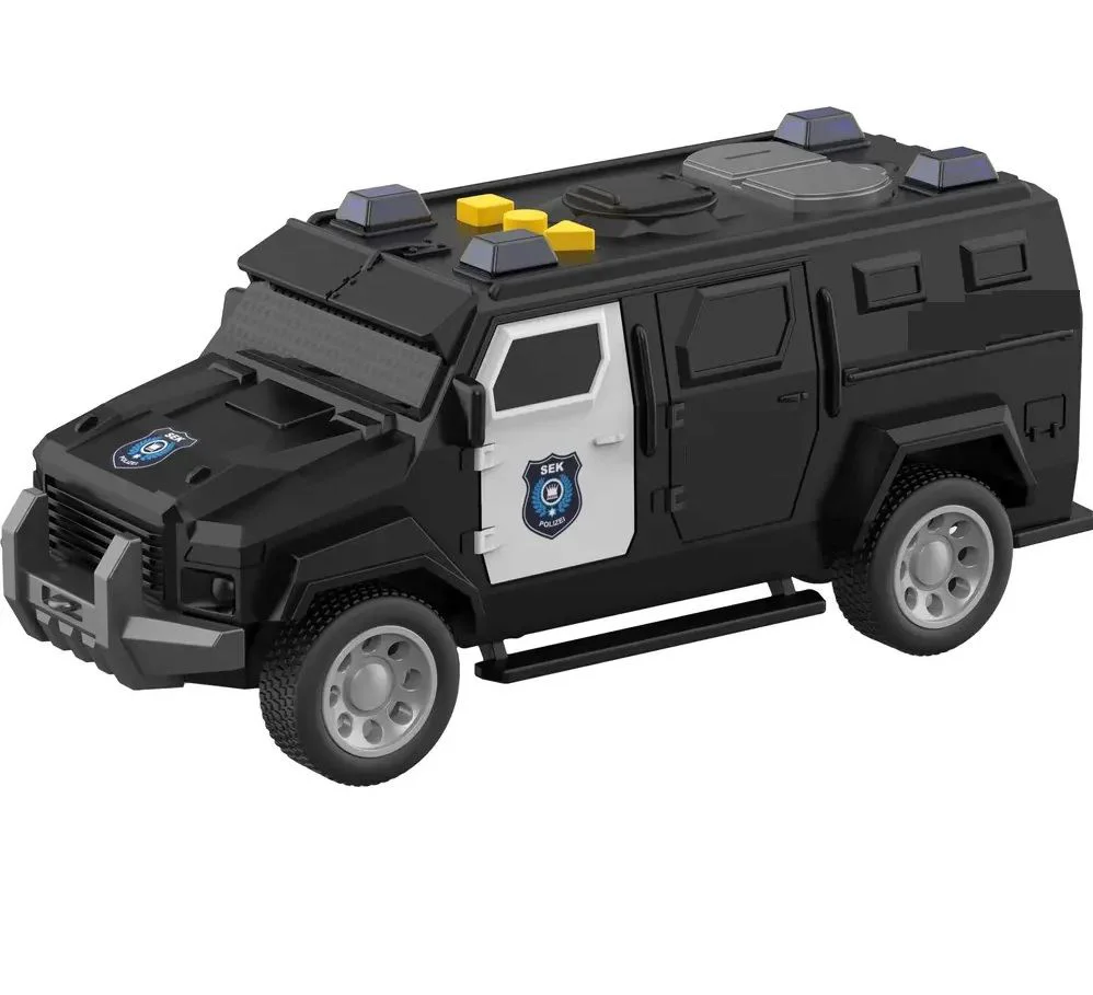 Jeep de politie cu frictiune Wenyi cu lumini si sunete, 1:32 foto