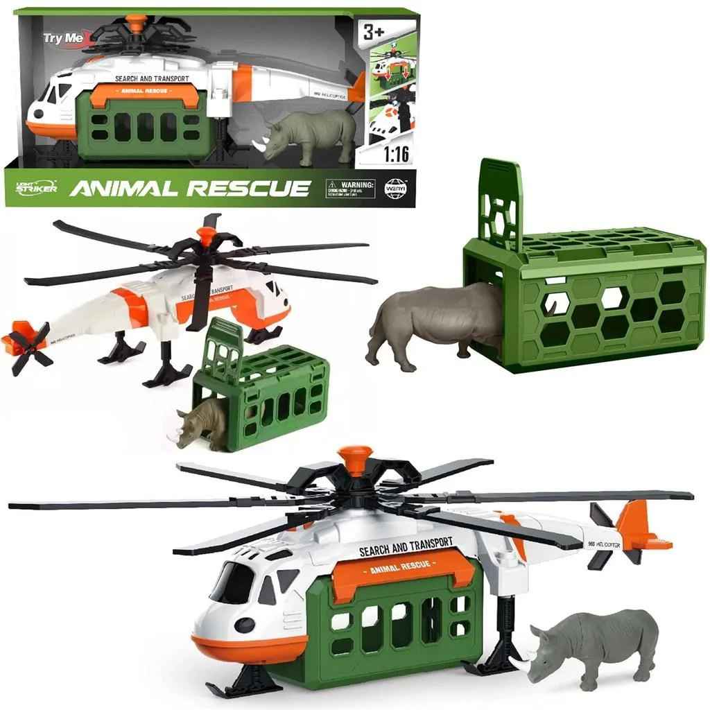 Elicopter cu inertie Wenyi Salvarea animalelor cu lumina si sunet, 1:16 foto