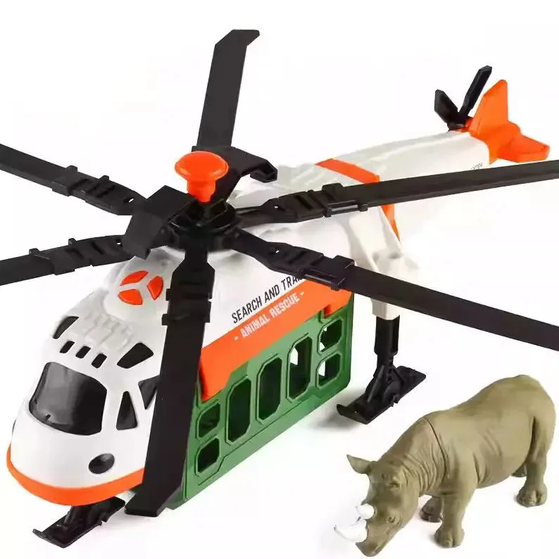Elicopter cu inertie Wenyi Salvarea animalelor cu lumina si sunet, 1:16 foto