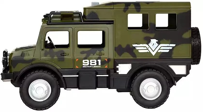 Masina militara blindata cu inertie Wenyi Camuflaj verde cu lumini si sunete, 1:16 foto