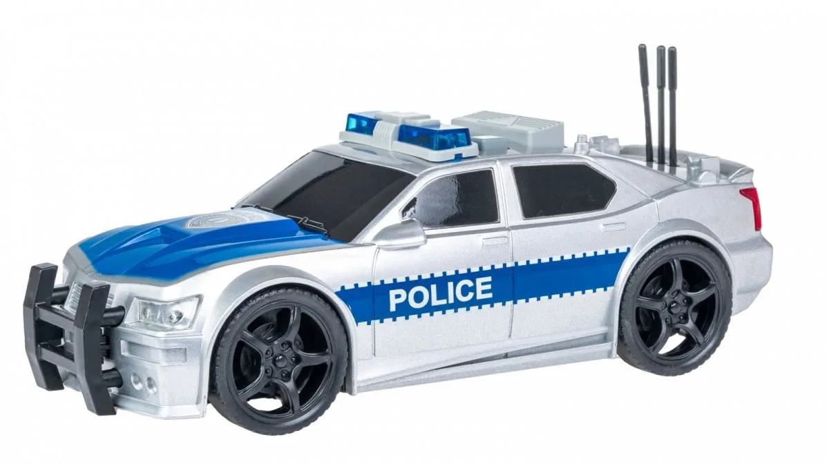 Masina de politie cu frictiune Wenyi cu lumini si sunete, 1:32 foto