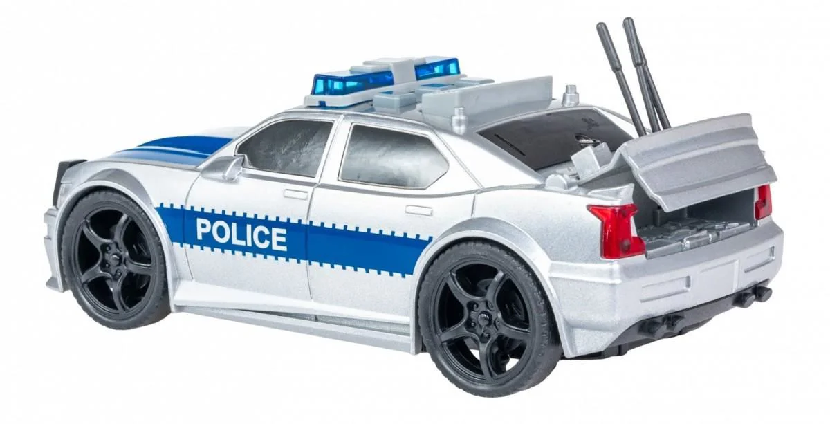 Masina de politie cu frictiune Wenyi cu lumini si sunete, 1:32 foto