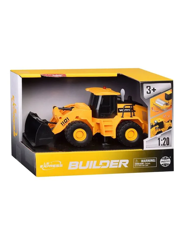 Buldozer cu frictiune Wenyi cu lumini si sunete, 1:20 foto