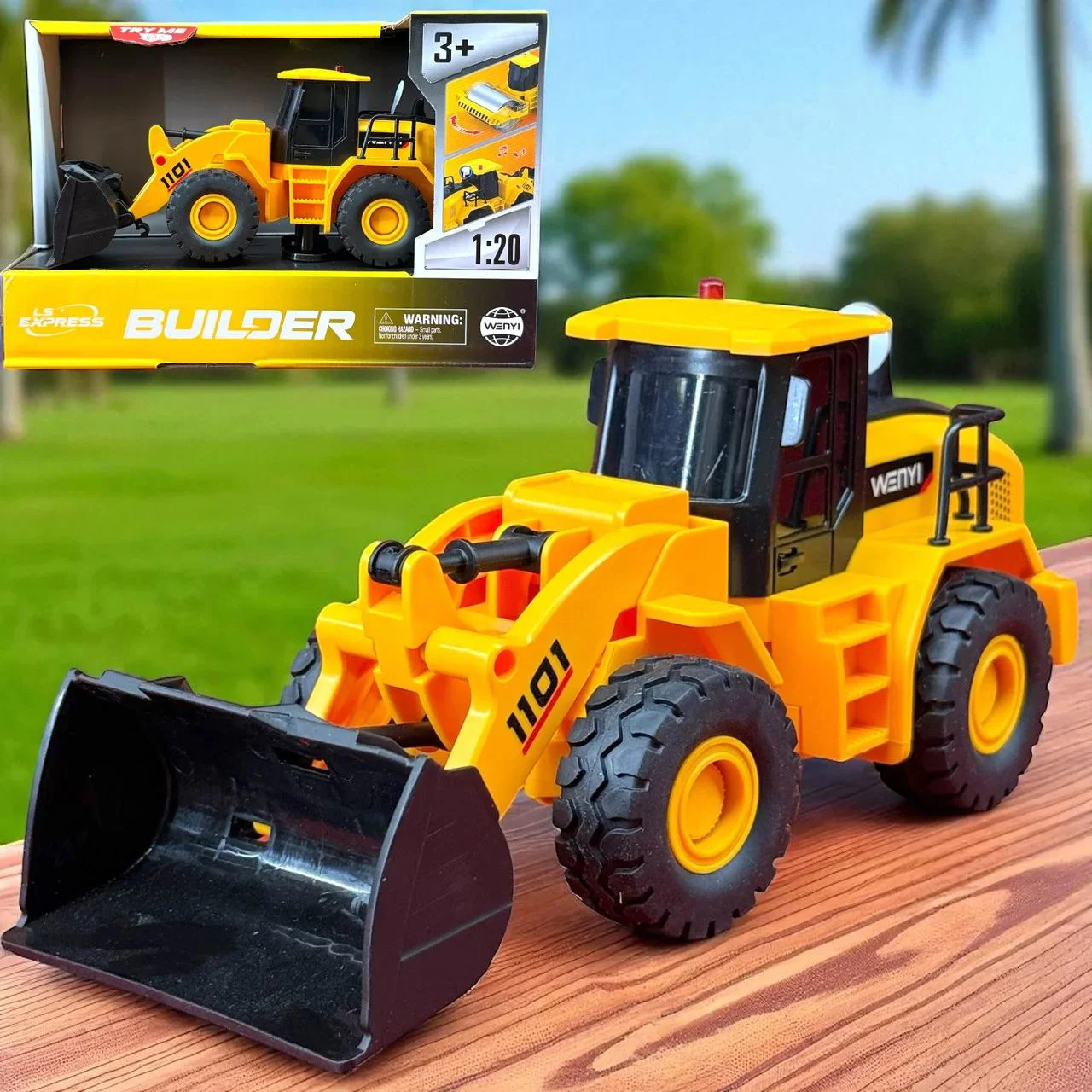 Buldozer cu frictiune Wenyi cu lumini si sunete, 1:20 foto
