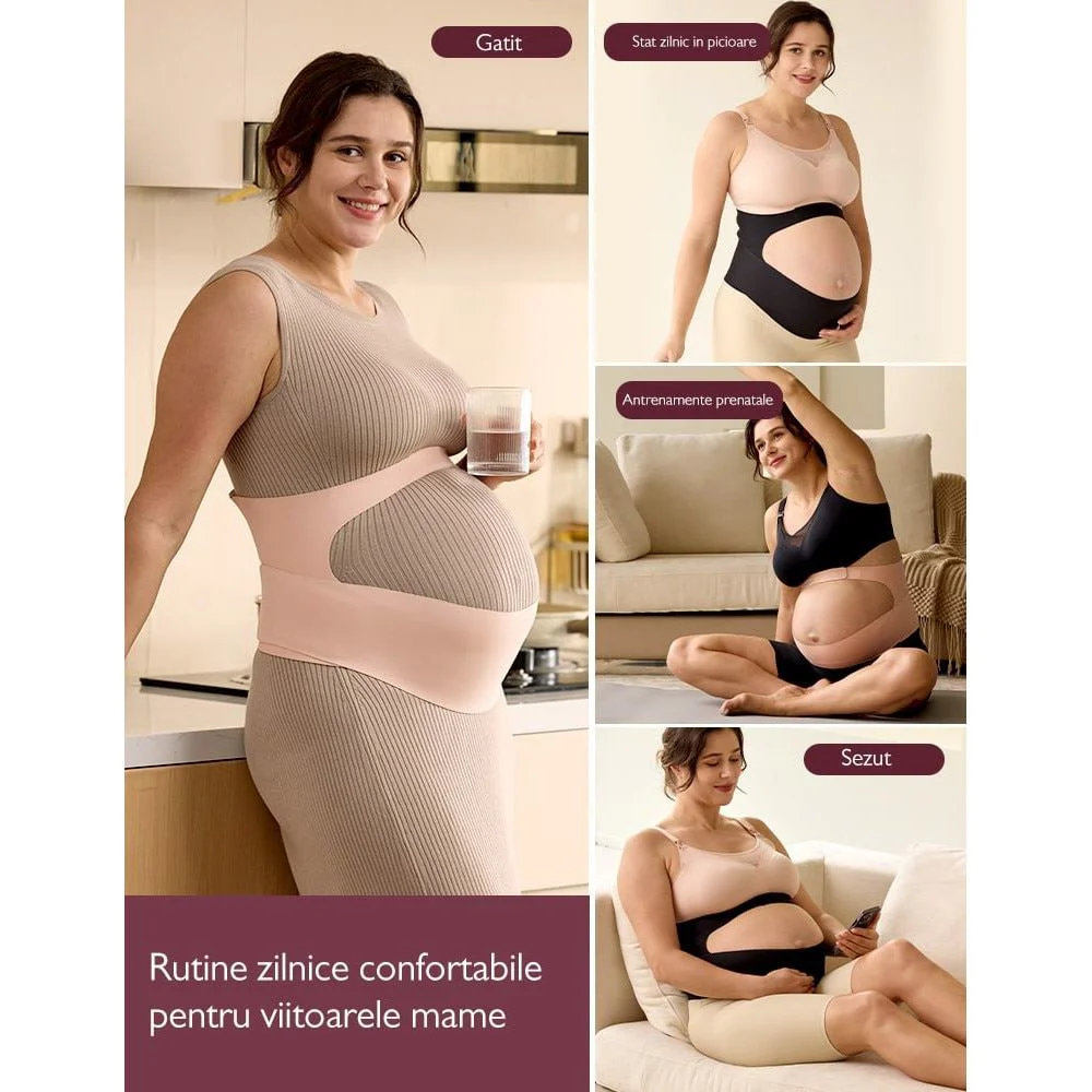 Banda de sustinere pentru gravide Momcozy Skin, marimea XL foto