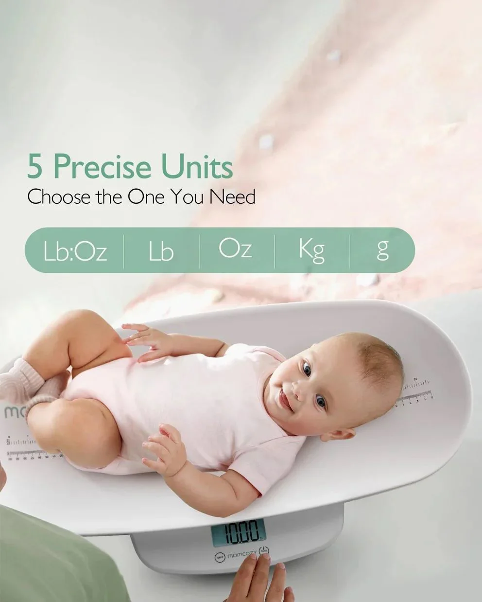 Cantar digital Momcozy cu indicator de inaltime foto