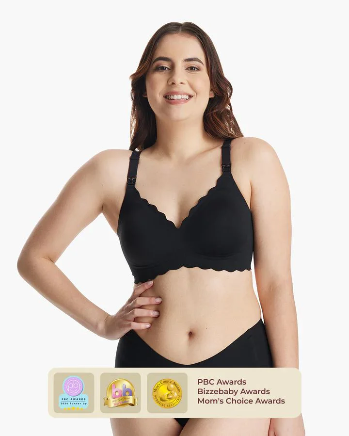 Бюстгальтер для кормления Momcozy Floral Black, размер XXL foto