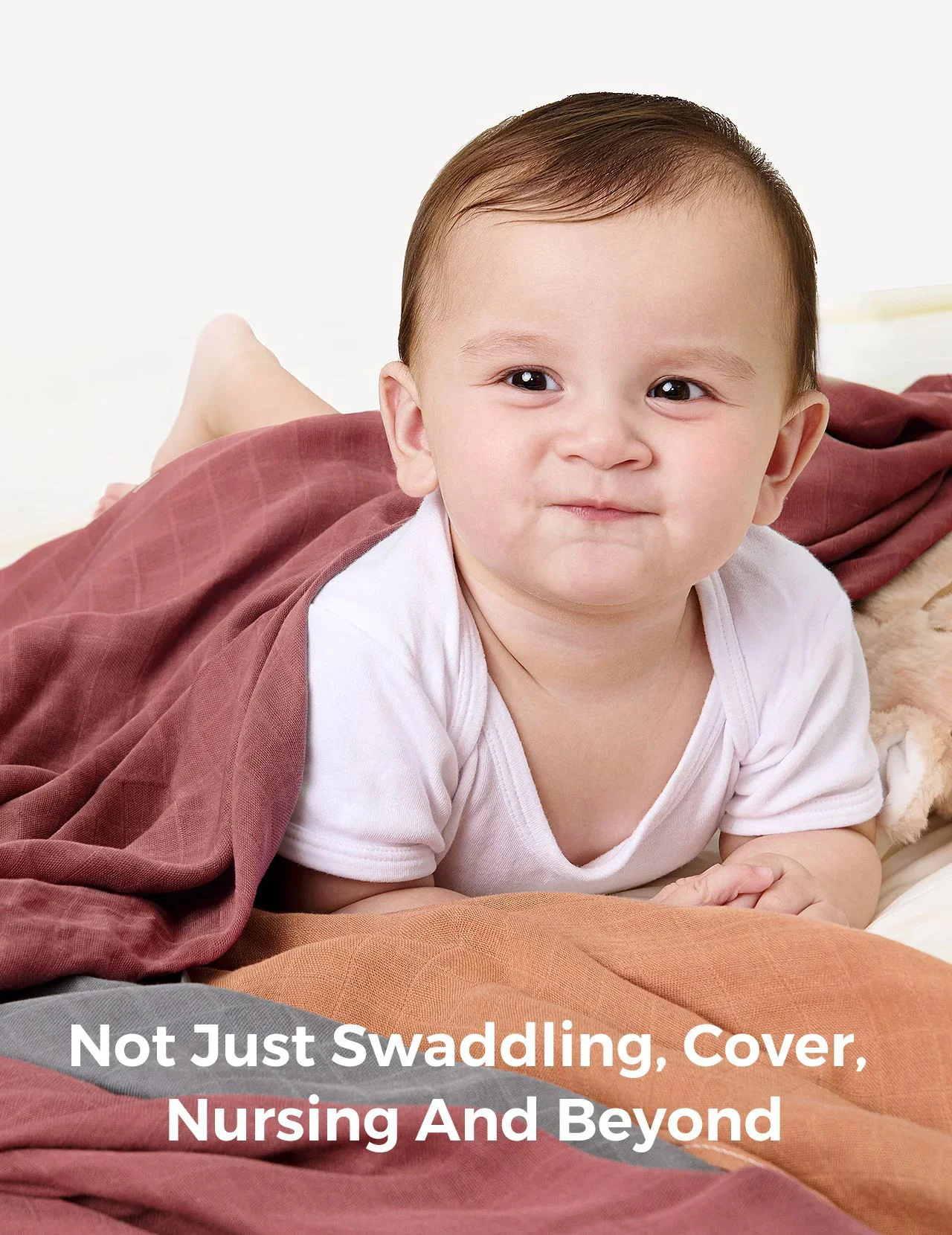 Муслиновые пелёнки Momcozy Swaddle Wrap, 120x120 см, 4 шт. foto