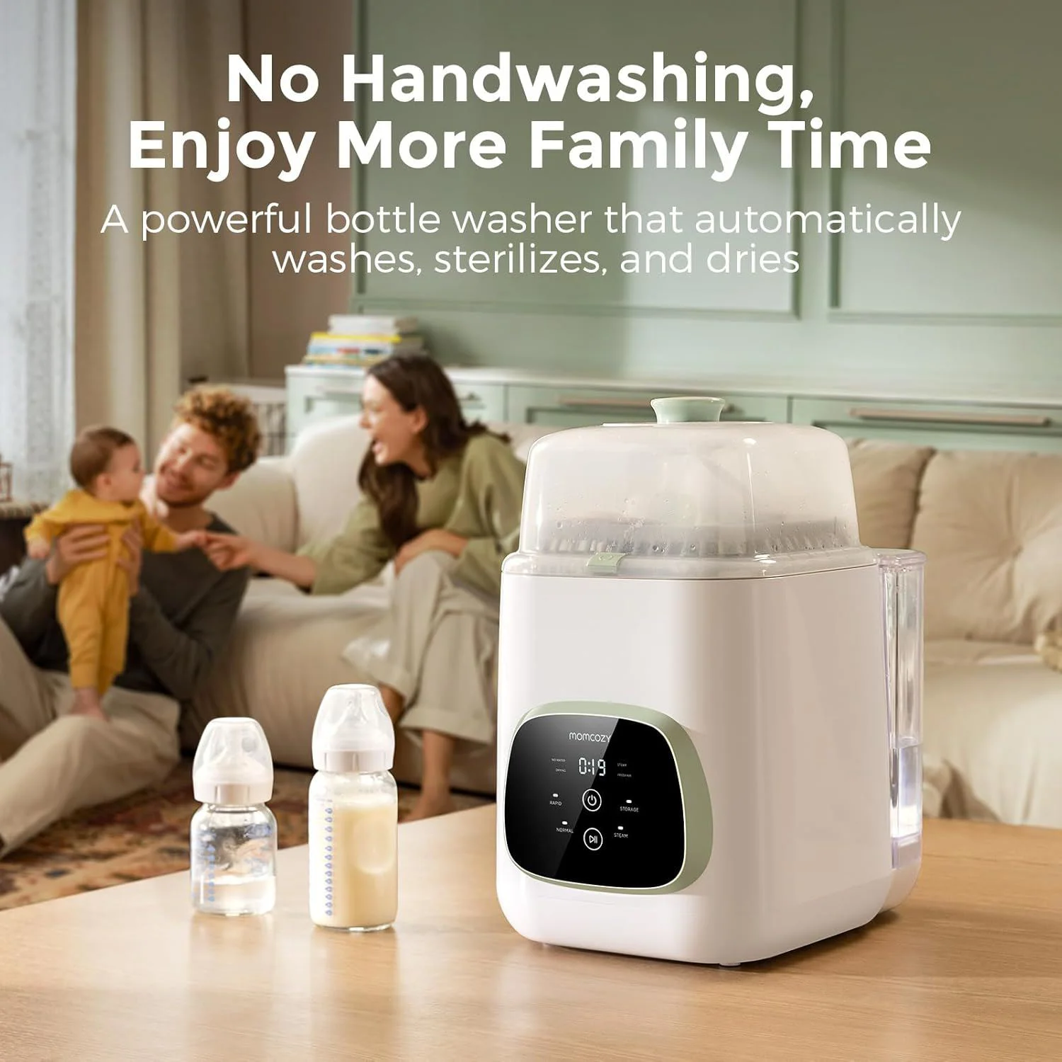 Sterilizator si spalator de biberoane Momcozy KleanPal Pro foto
