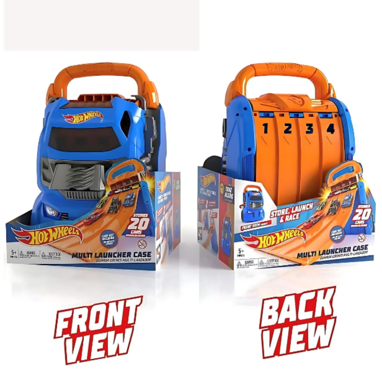 Container portabil Hot Wheels cu 4 piste paralele foto
