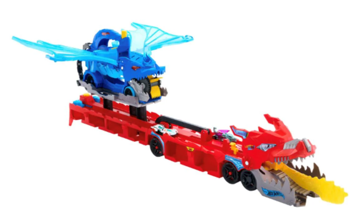 Набор для игры Hot Wheels Transporter с двумя драконами foto