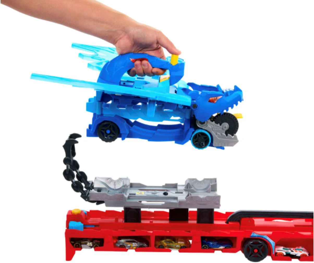 Набор для игры Hot Wheels Transporter с двумя драконами foto