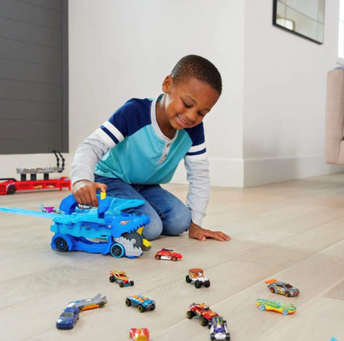 Набор для игры Hot Wheels Transporter с двумя драконами foto