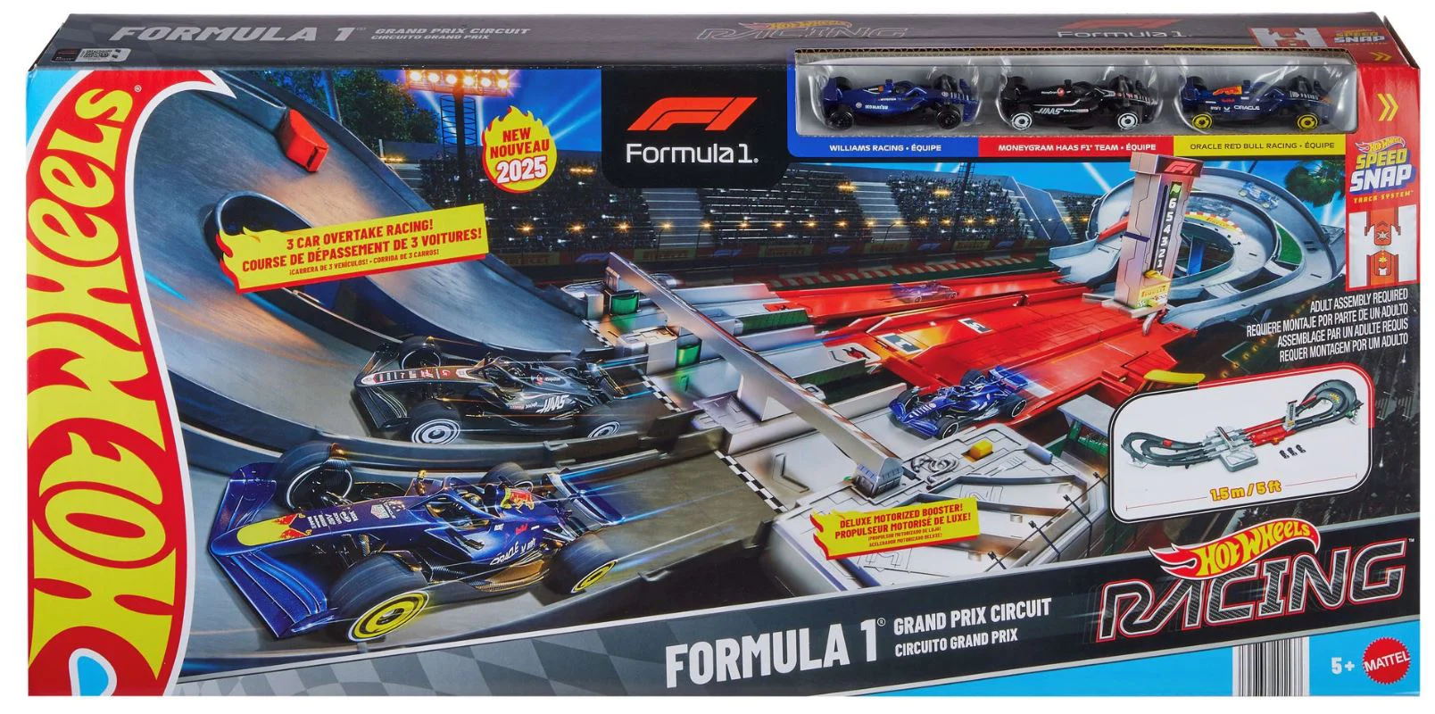 Set de joaca Hot Wheels Formula 1: Circuit Grand Prix cu 3 masinute foto