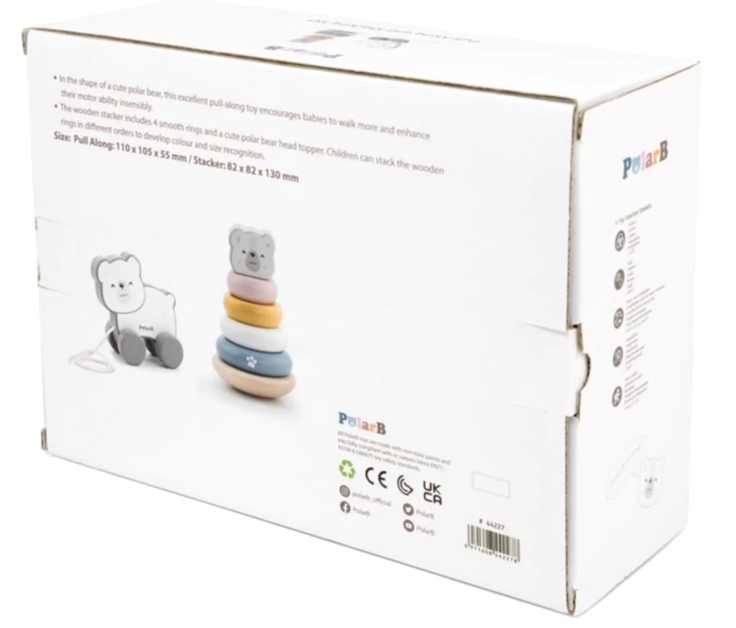 Set de joaca Viga Toys Jucarie de tras si piramida - Urs Polar foto