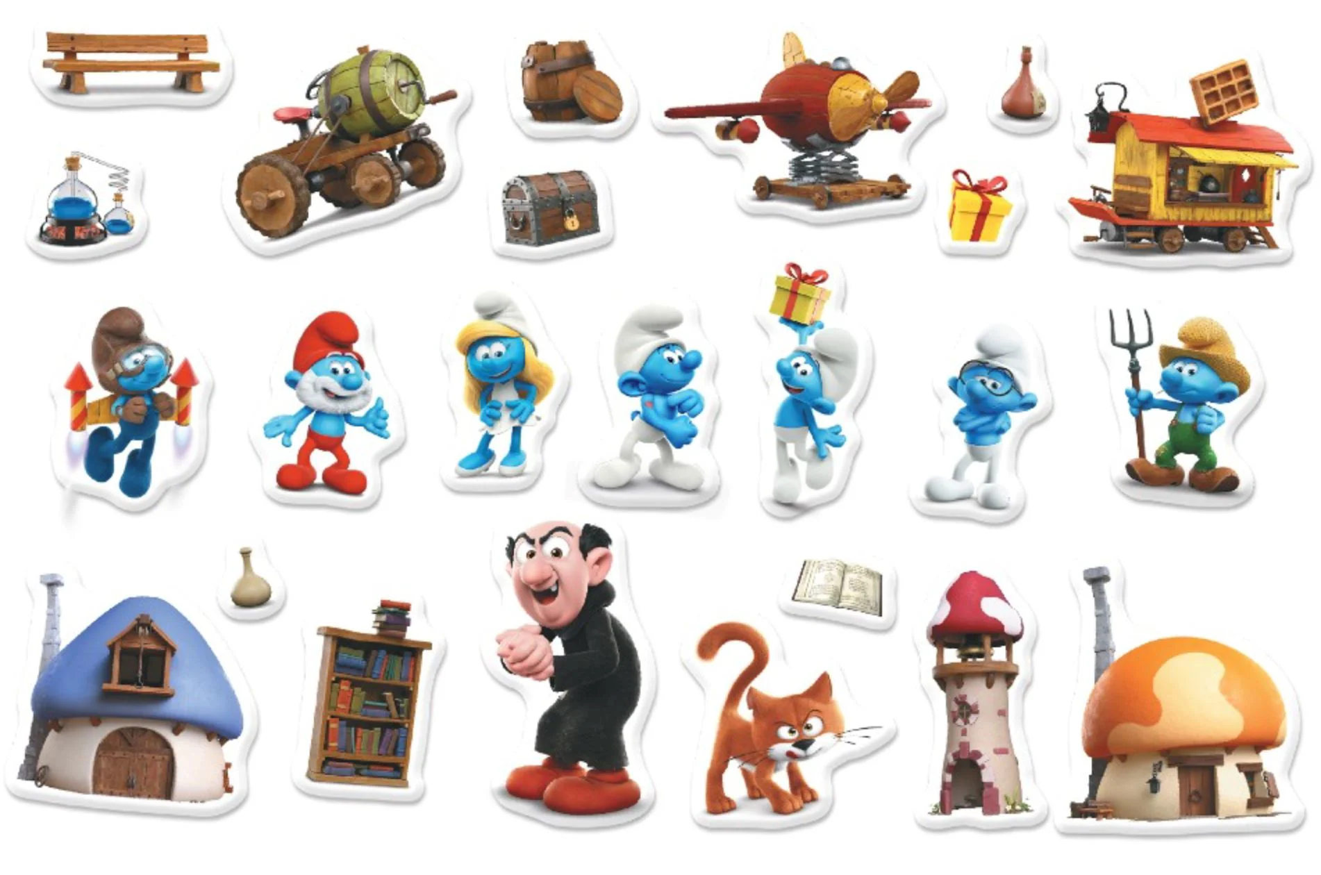 Развивающая магнитная игра Dodo Смурфики, 24 ел. foto