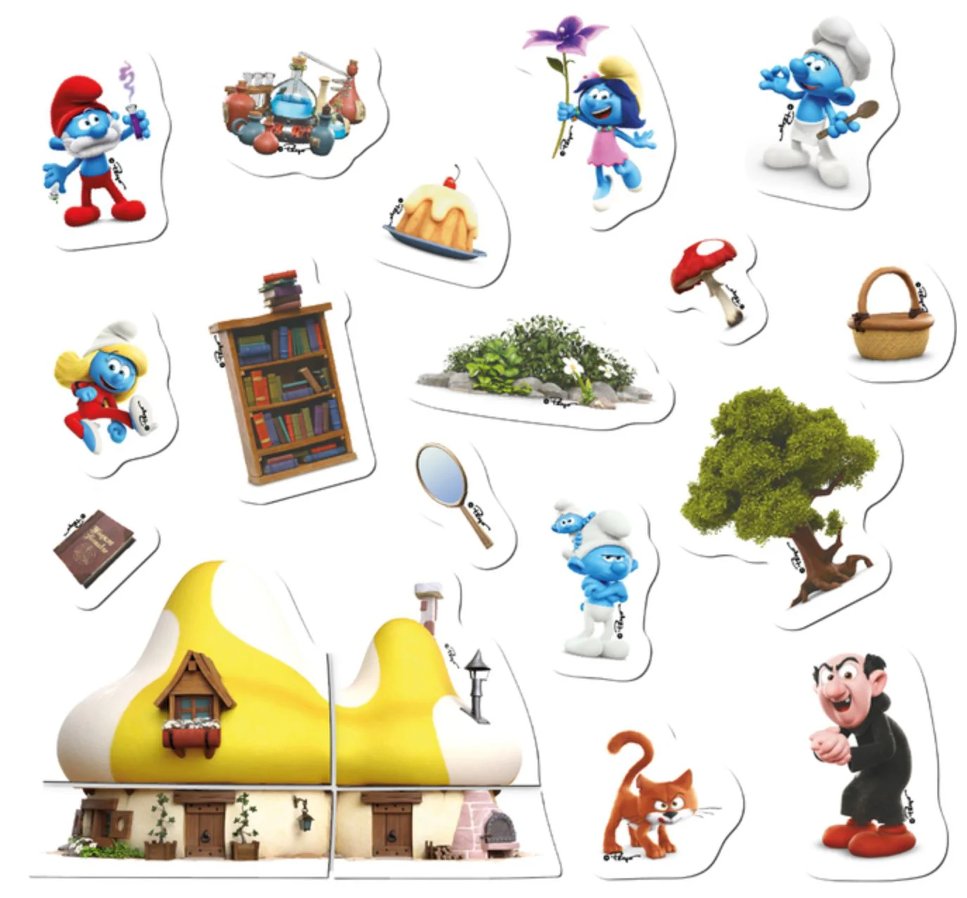Магнитная игра Dodo Дом мечты, серия Смурфики 20 эл. foto