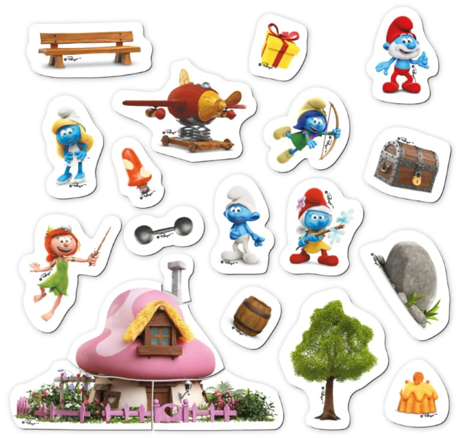Магнитная игра Dodo Дом мечты: Вилла, серия Смурфики 20 эл. foto