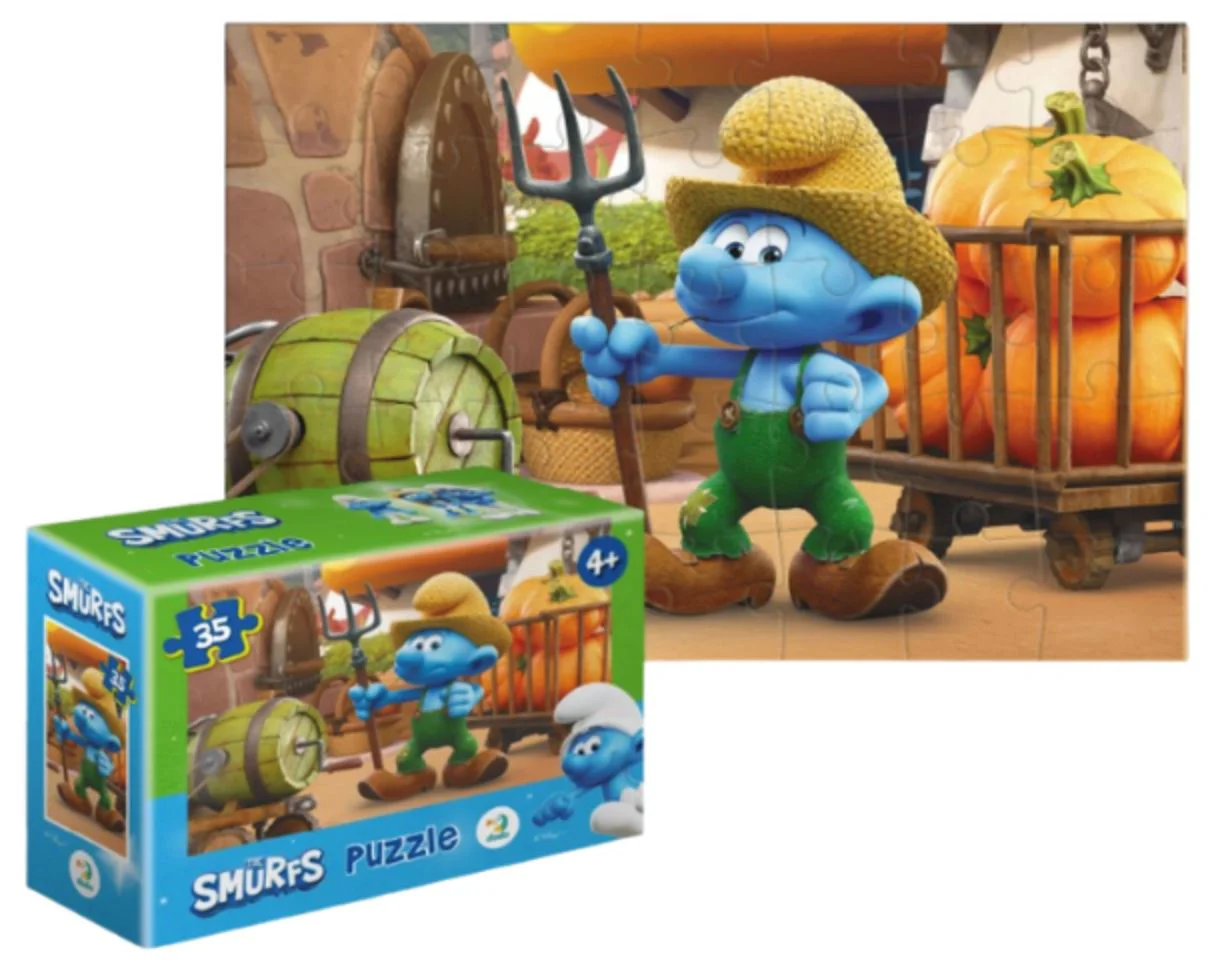 Puzzle Dodo mini Fermierul cu dovleci, Smurfii, 35 el. foto