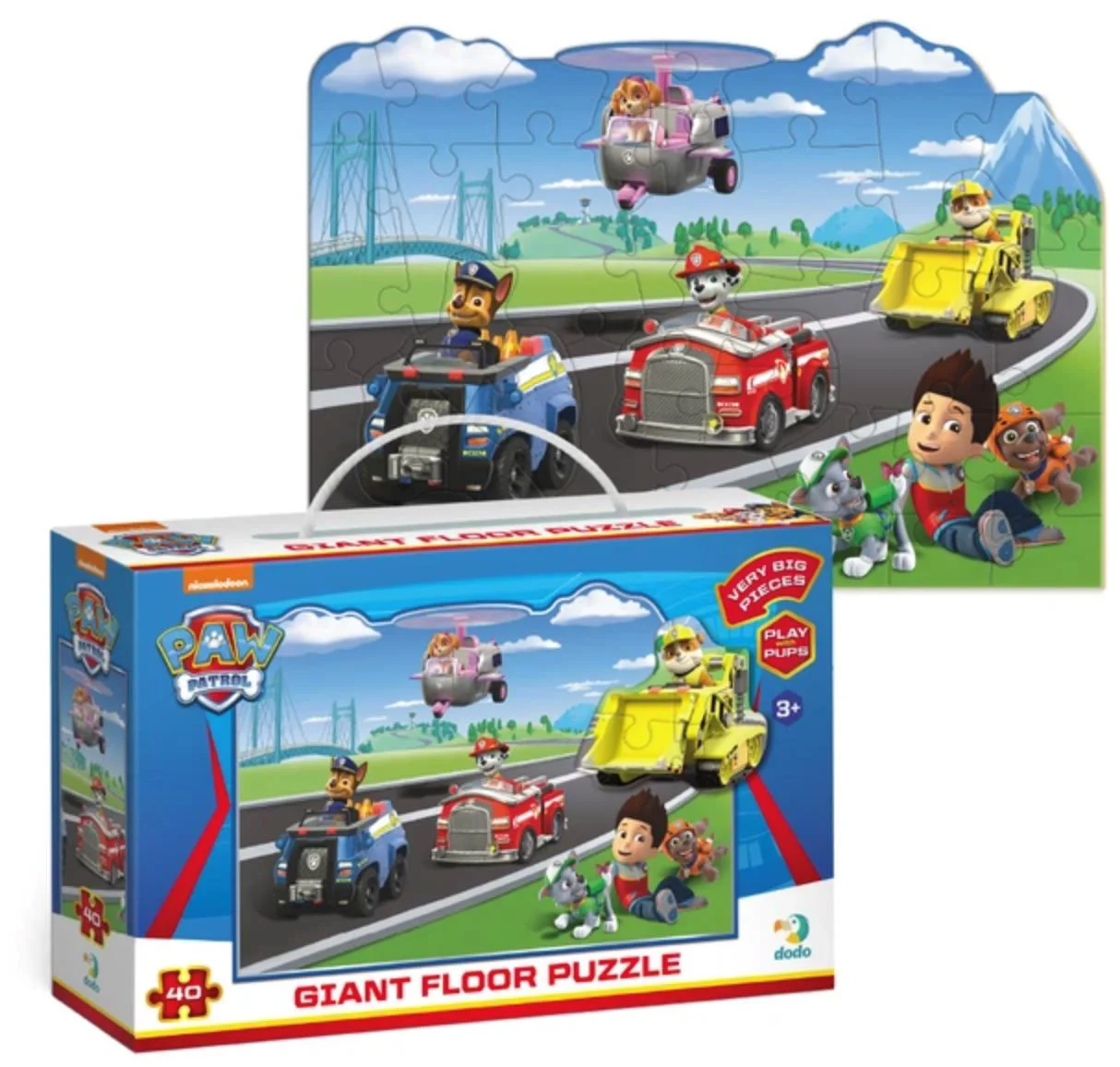 Puzzle mare de podea Dodo Patrula Catelusilor, 40 el. foto