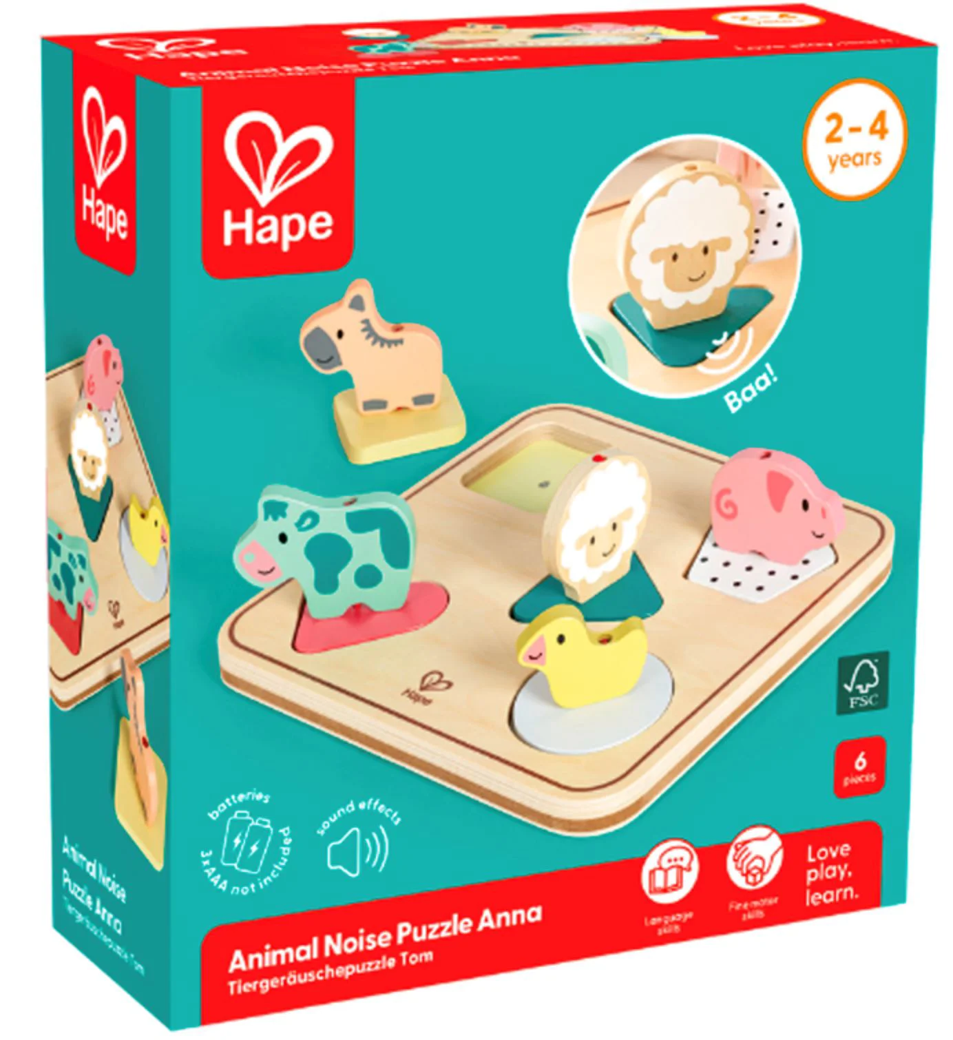 Пазл Hape Геометрические формы с животными foto