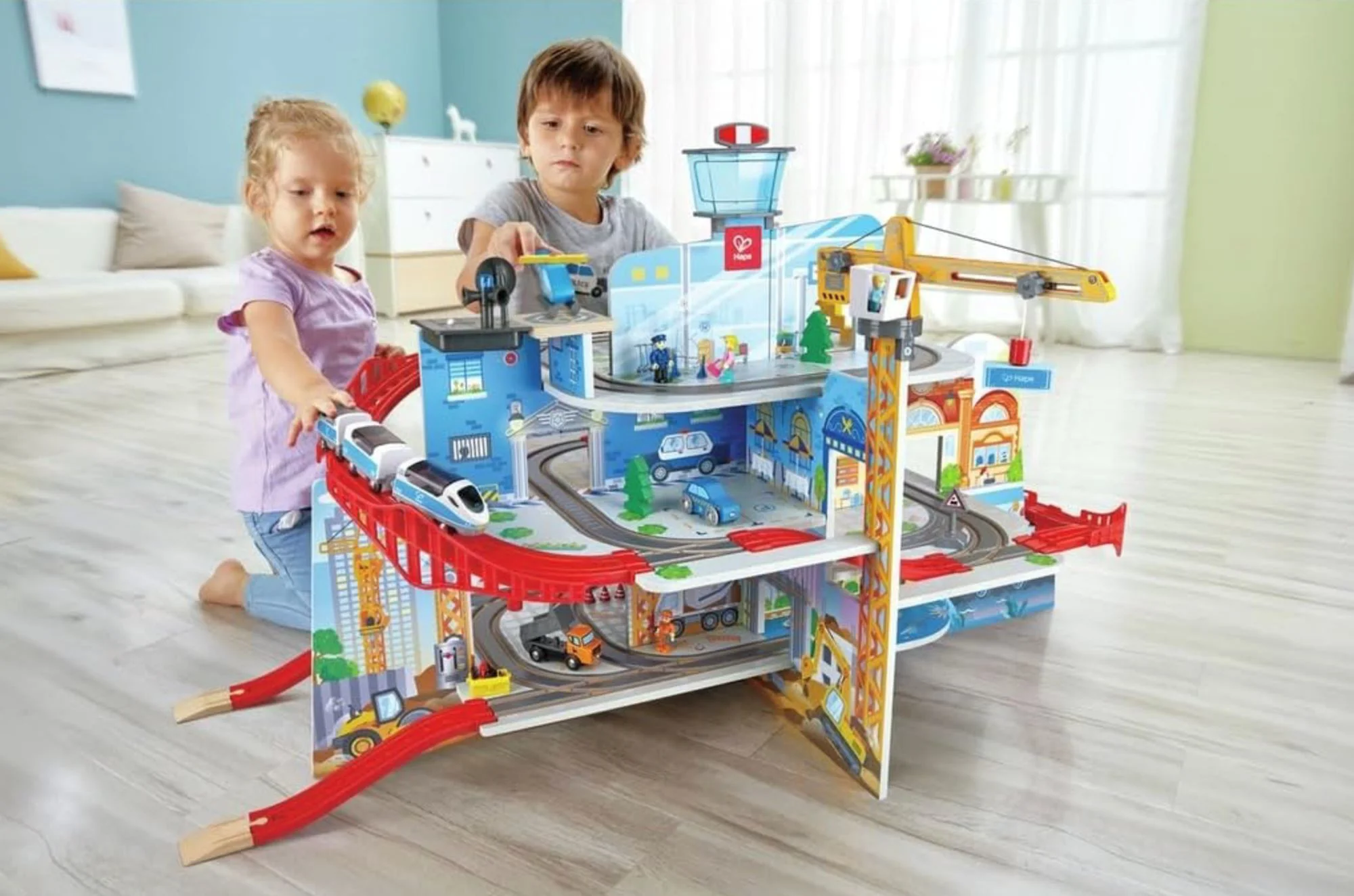 Set de joaca Hape Complexul feroviar Mega-City foto