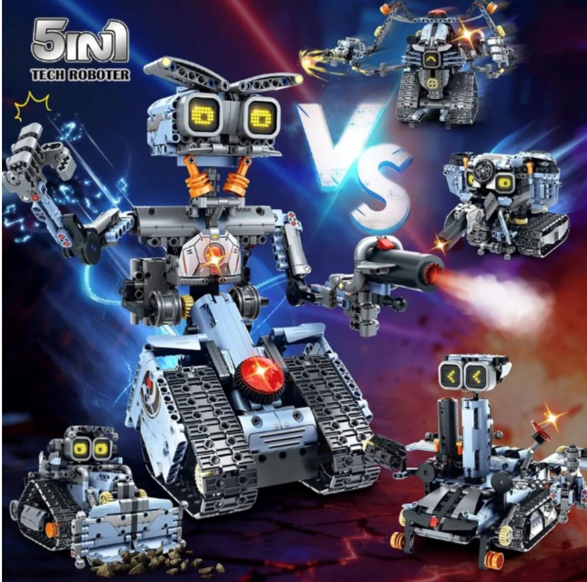 Set de constructie 5 in 1 Mechanical Master Robot-transformer foto