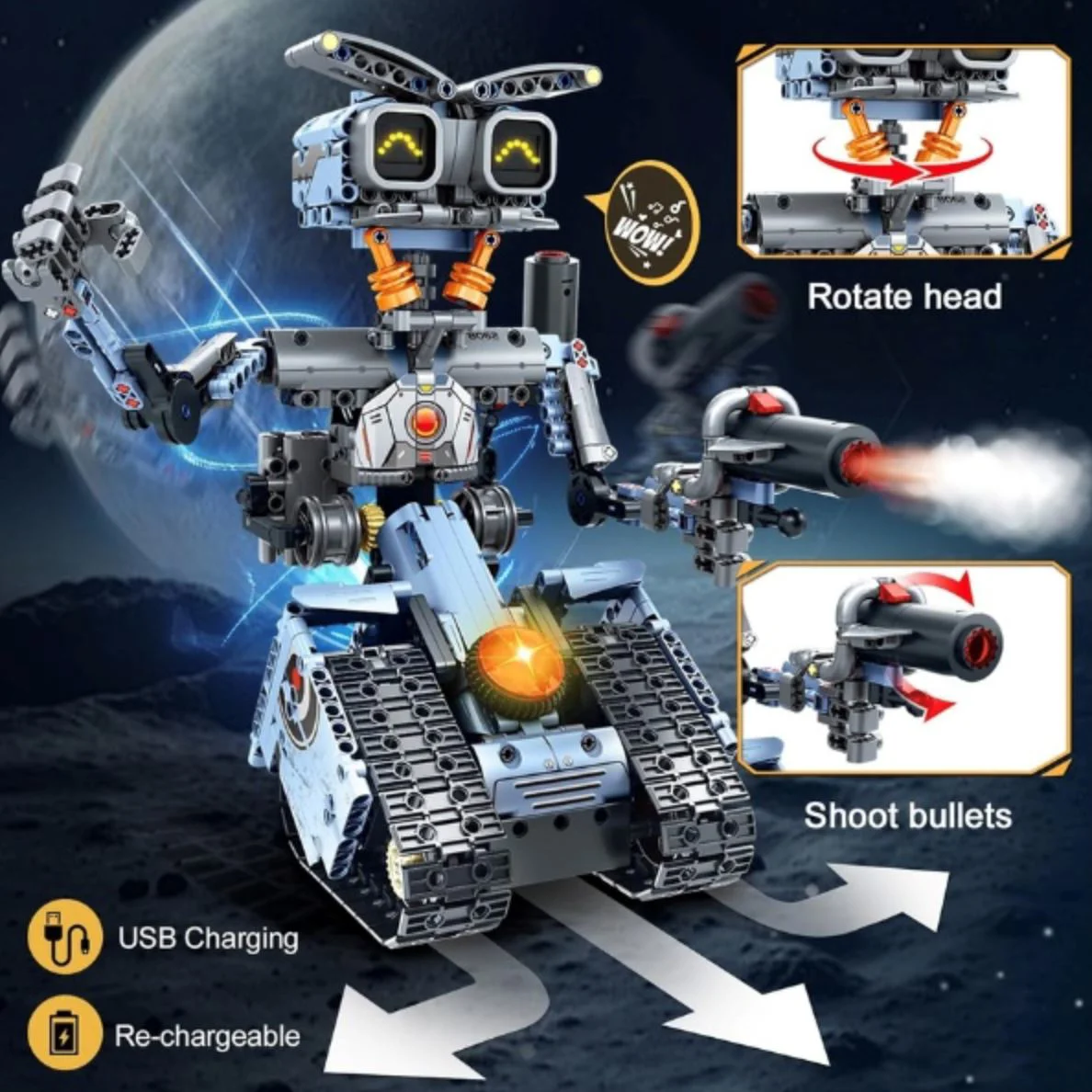 Set de constructie 5 in 1 Mechanical Master Robot-transformer foto