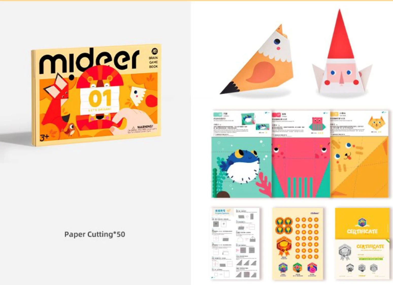 Set de creatie Mideer Lets Origami, Nivelul 1 foto