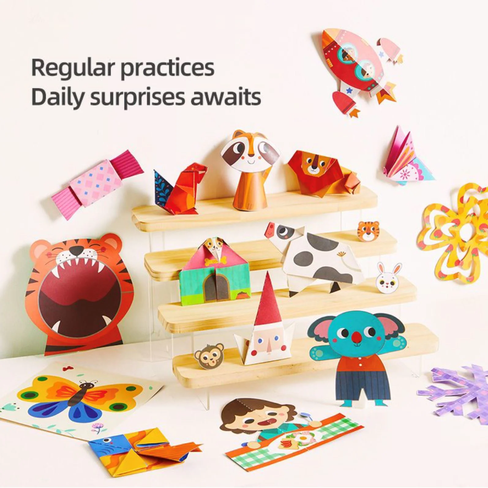 Set de creatie Mideer Lets Origami, Nivelul 1 foto