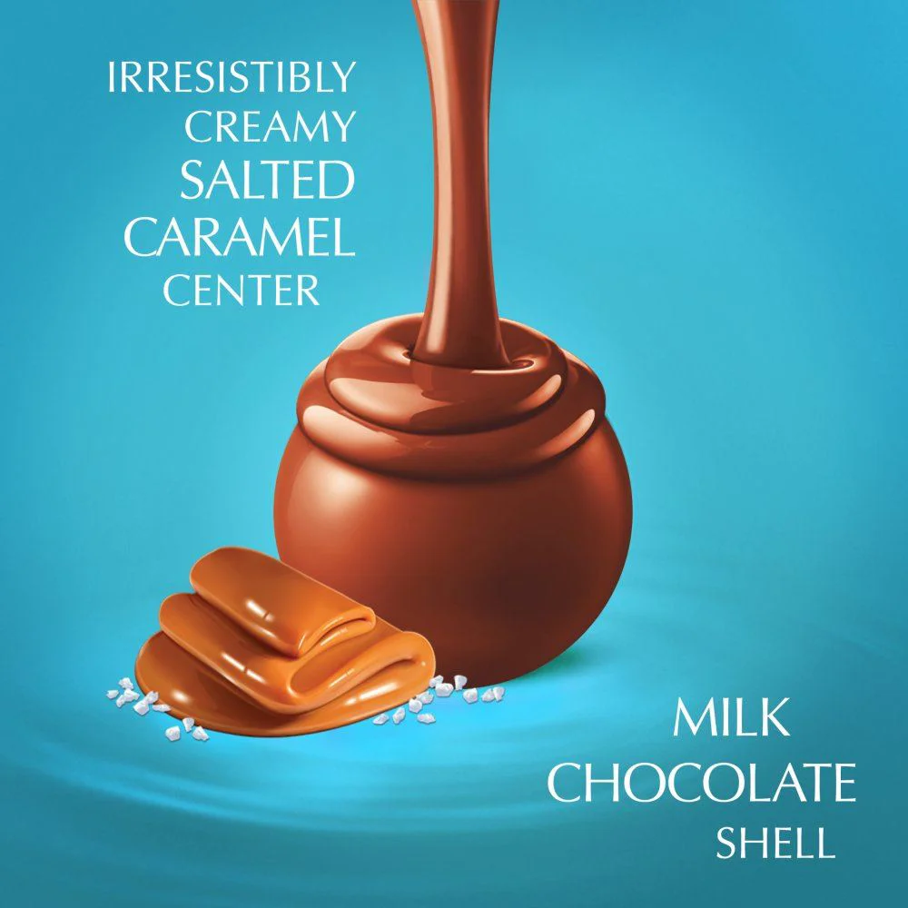 Cutie de ciocolate Lindt Lindor Caramela sarata, 200 g foto