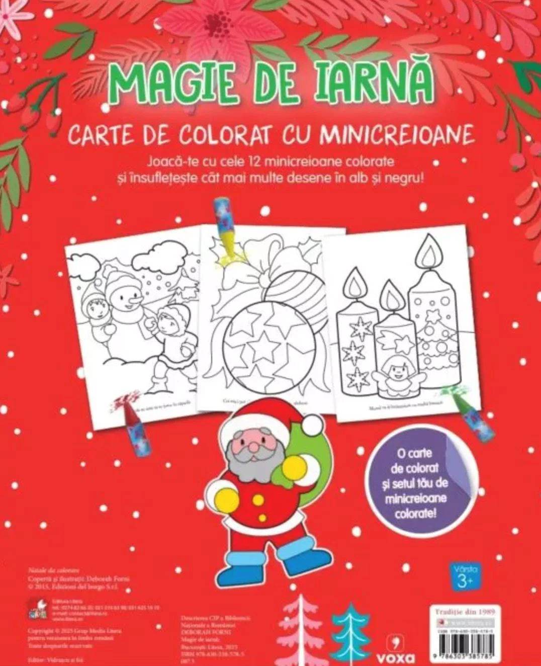 Magie de iarna. Carte de colorat. 12 creioane mici pentru maini de pitici foto
