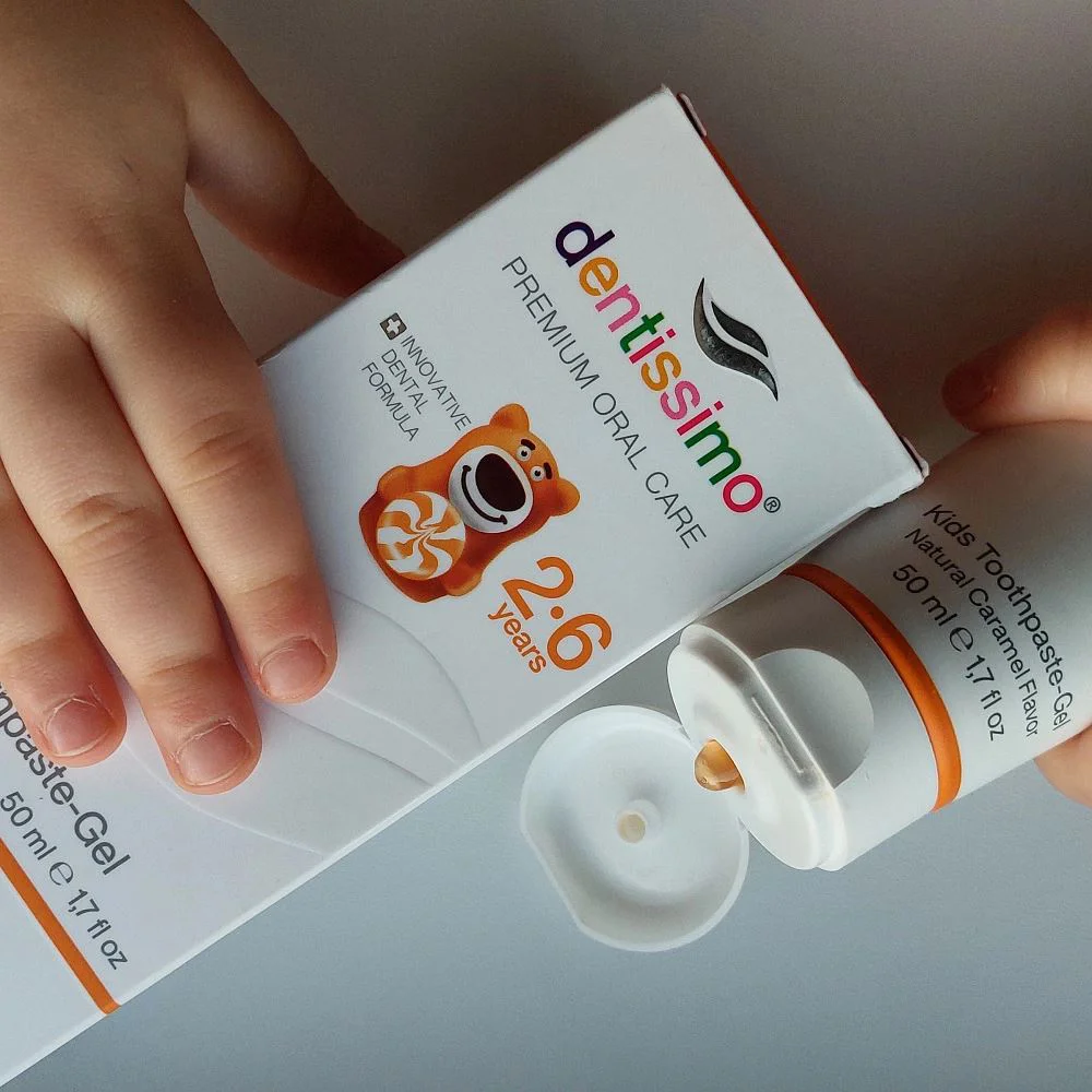 Pasta de dinti Dentissimo Kids Caramel, 50 ml foto