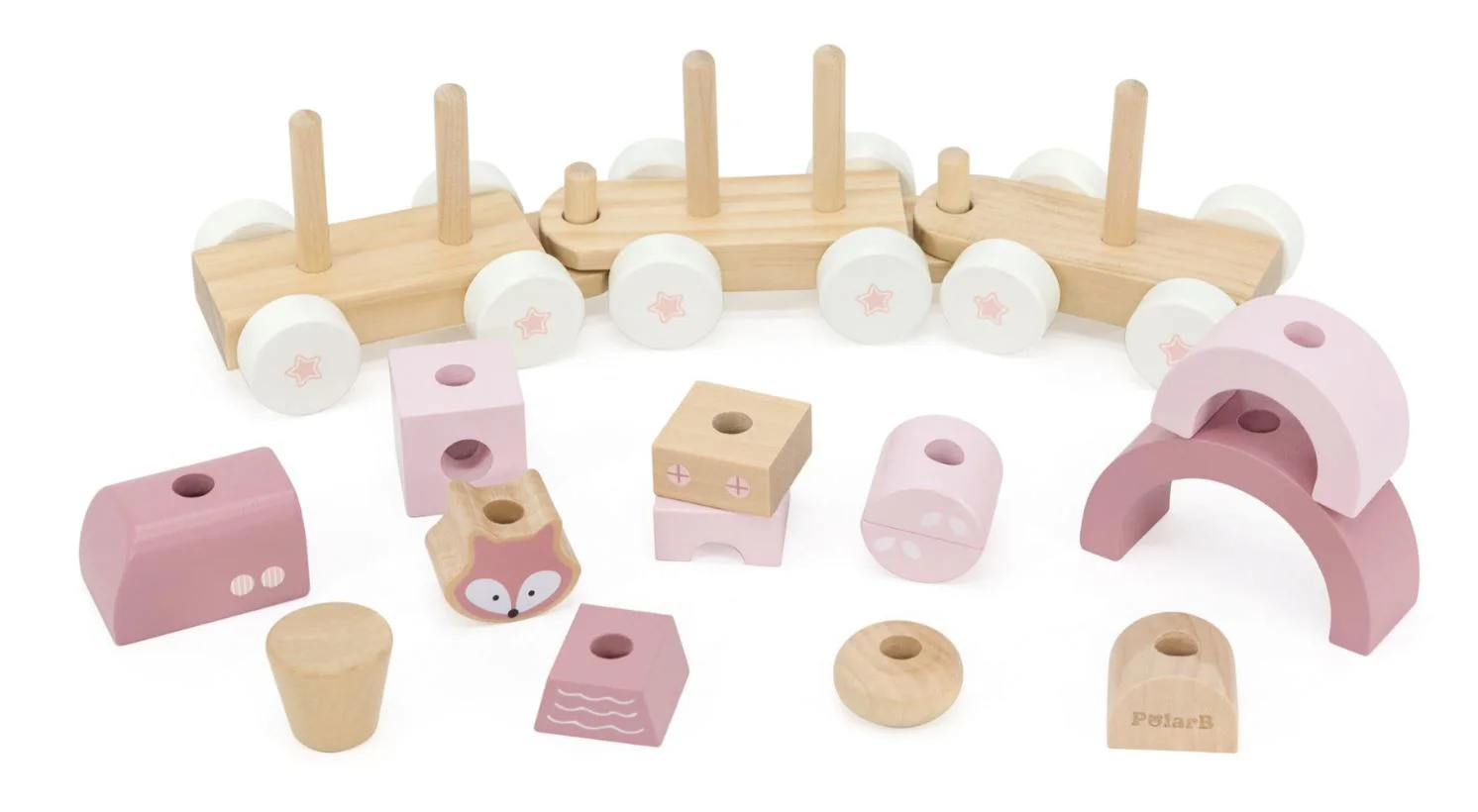 Trenulet din lemn Viga Toys PolarB Vulpita foto