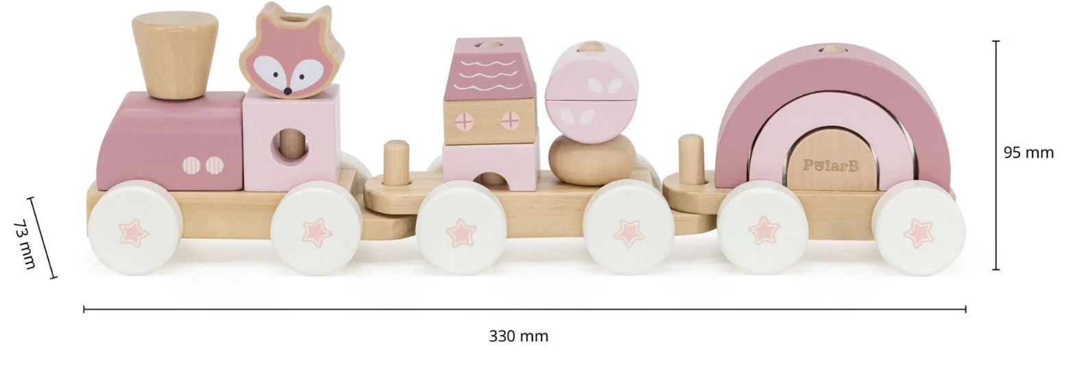 Trenulet din lemn Viga Toys PolarB Vulpita foto